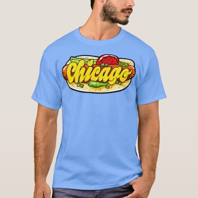 Chicagoer Meister polierter Hot Dog Stil T-Shirt (Vorderseite)