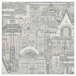 Chicagoer Schwarz-Beige Stoff