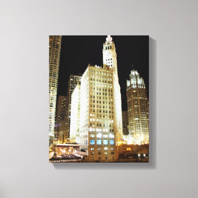 Chicagoer Sehenswürdigkeit Leinwanddruck (Vorderseite)