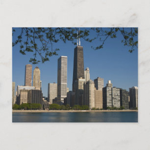 Chicagoer Skyline und Lake Michigan, Lake Shore Postkarte