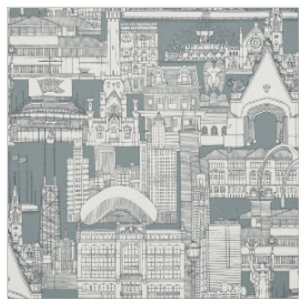 Chicagoer Toile, dunkelgrau Stoff