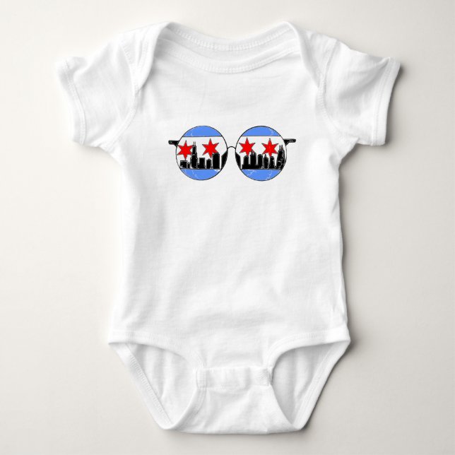 chicagoggles Babybodysuit Baby Strampler (Vorderseite)