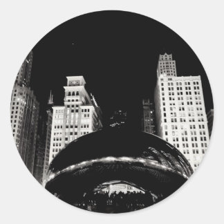 Chicagos Bean Runder Aufkleber
