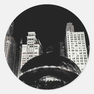 Chicagos Bohne Runder Aufkleber