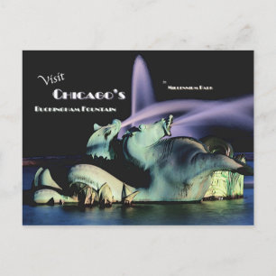 Chicagos Buckingham-Brunnen Postkarte