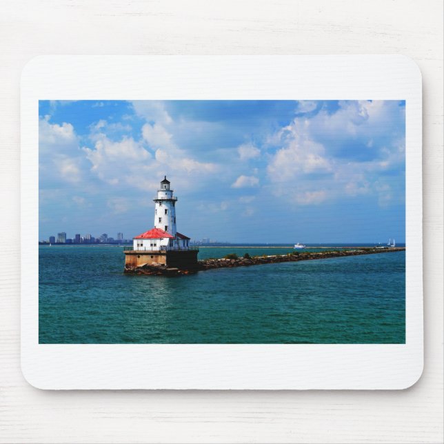 Chicagos Leuchtturm Mousepad (Vorne)