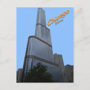 Chicagos Trump Tower Office-Gebäude Postkarte