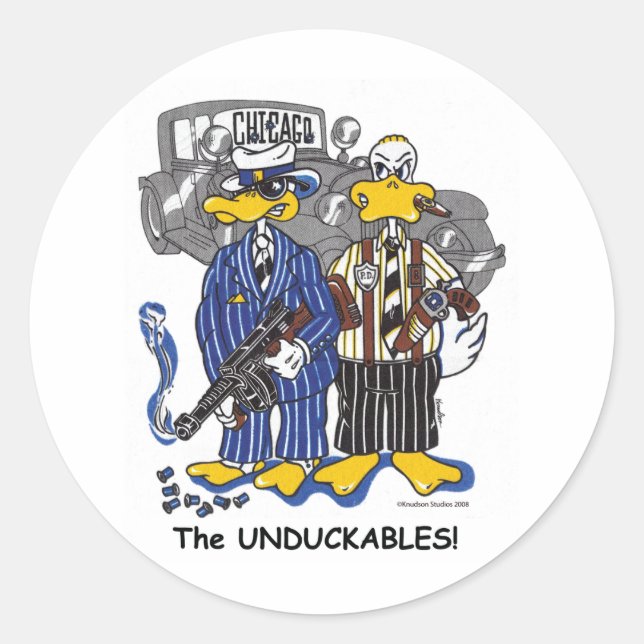 Chicagos Unberührbare Runder Aufkleber (Vorderseite)