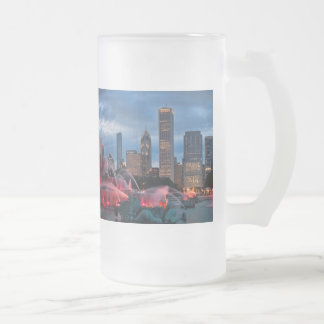 Chicagoskyline-Bier-Tasse Mattglas Bierglas