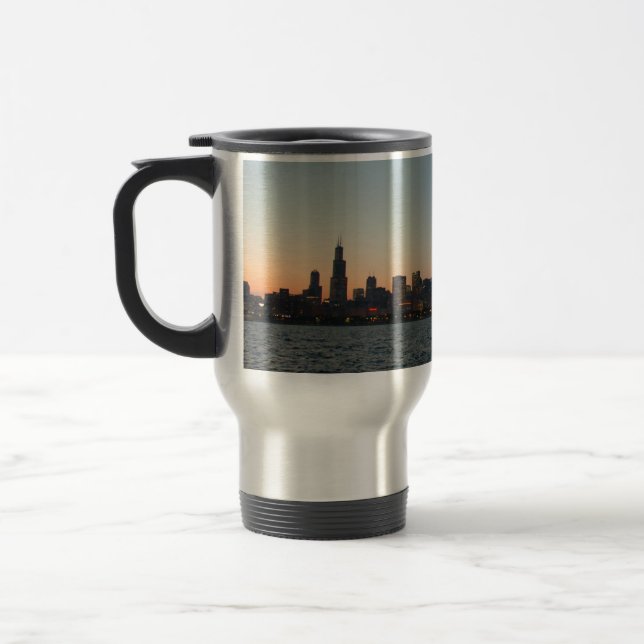 Chicagoskyline-Reise-Tasse Reisebecher (Links)