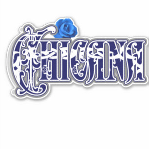 Chicana Blue Rose Sticker