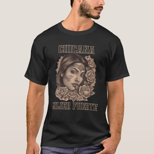 Chicana Chola Style Lowrider Kleidung Mexikos T-Shirt (Vorderseite)