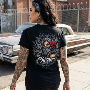 Chicana-Druck T-Shirt