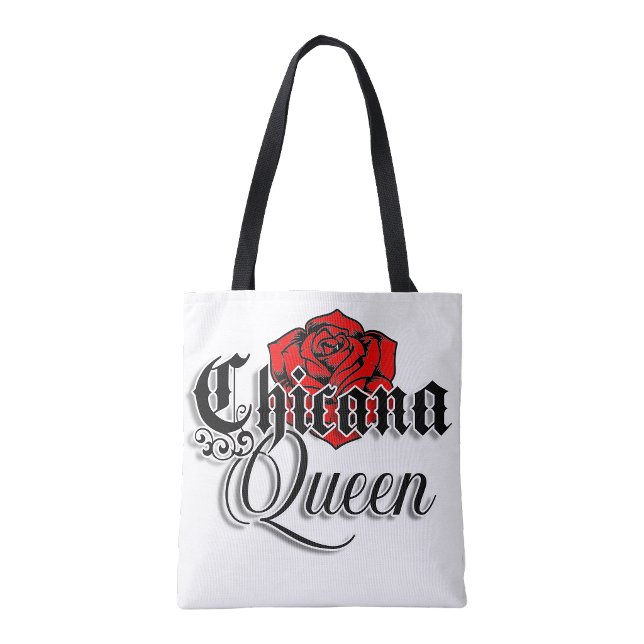 Chicana-Königin-Einkaufstasche (Chicana queen shopping tote bag)