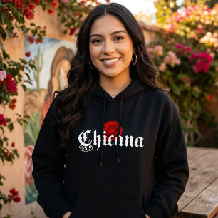 Chicana Rote Rose Hoodie