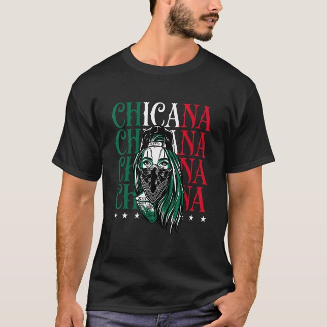 Chicano and chicana for Chicana T-Shirt (Vorderseite)