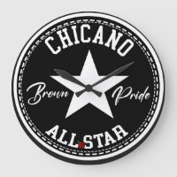 Chicano Brown Pride Wanduhr