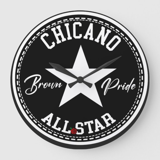 Chicano Brown Pride Wanduhr (Vorderseite)