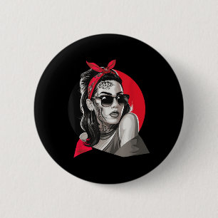 Chicano Chicana La Raza Button
