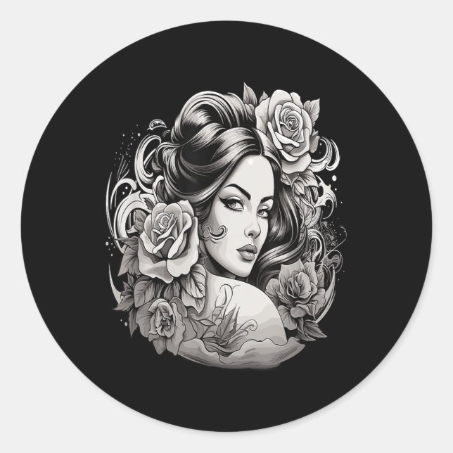 Chicano Chicana La Raza Runder Aufkleber (Vorderseite)