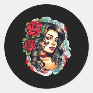 Chicano Chicana La Raza Runder Aufkleber