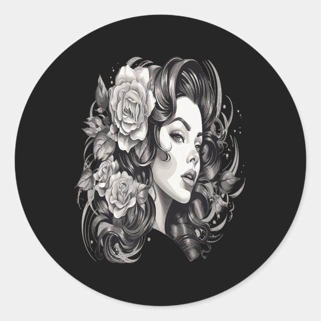 Chicano Chicana La Raza Runder Aufkleber (Vorderseite)