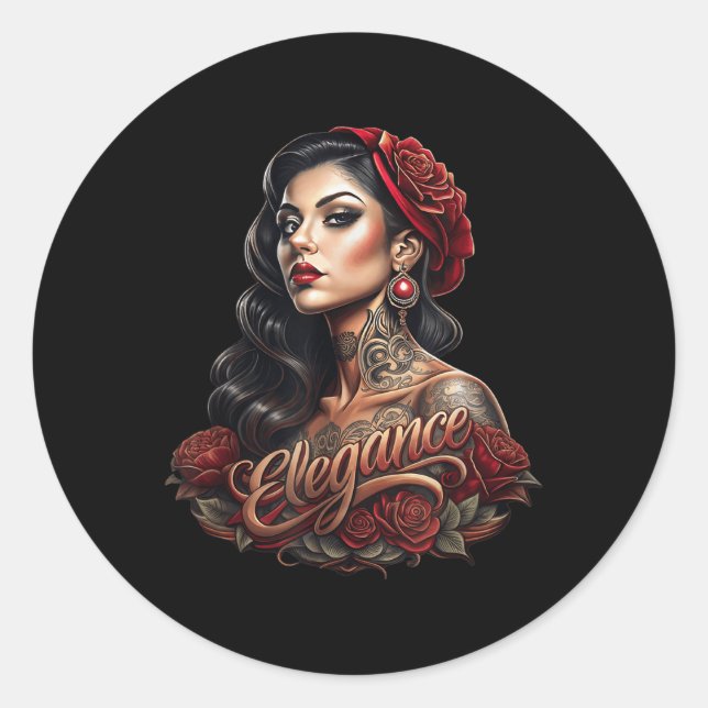 Chicano Chicana La Raza Runder Aufkleber (Vorderseite)