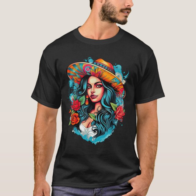 Chicano Chicana La Raza T-Shirt (Vorderseite)
