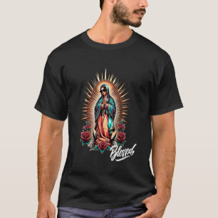 Chicano Latino Mexikanisch Maria Guadalupe Gesegne T-Shirt