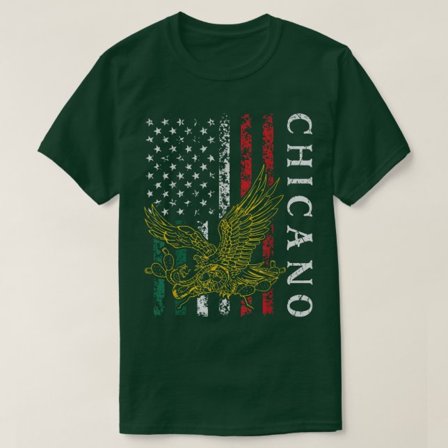 Chicano Mexico US Flag Mexican Pride Latino Dad 4t T-Shirt (Design vorne)