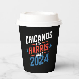Chicanos für Harris Walz 2024 Präsident Pappbecher