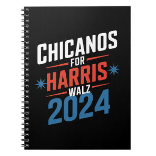 Chicanos für Harris Walz 2024 Präsidentschaftswahl Notizblock