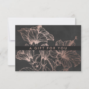 Chice Rose-Gold-Blumen Geschenkgutschein