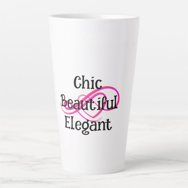 Chice, schöne, elegante Latte-Tasse Milchtasse (Vorderseite)