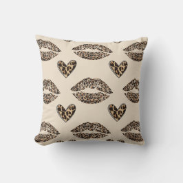 Chices Beige- und Schwarz-Chevron-Muster Kissen