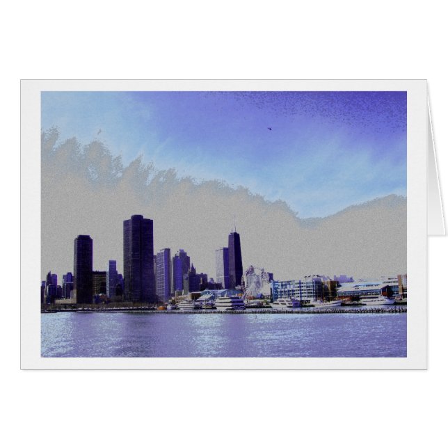 Chicgo skyline - Navy Pier (Vorderseite (Horizontal))