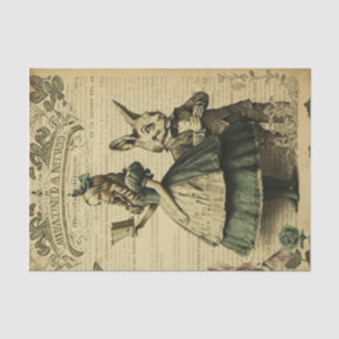 Chich Alice im Wunderland Vintag Paper Decoupage Seidenpapier