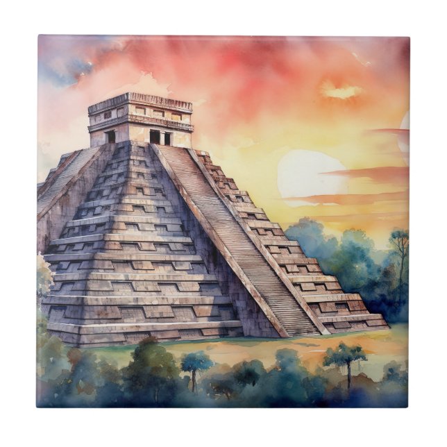 Chichen Itza Fliese (Vorderseite)