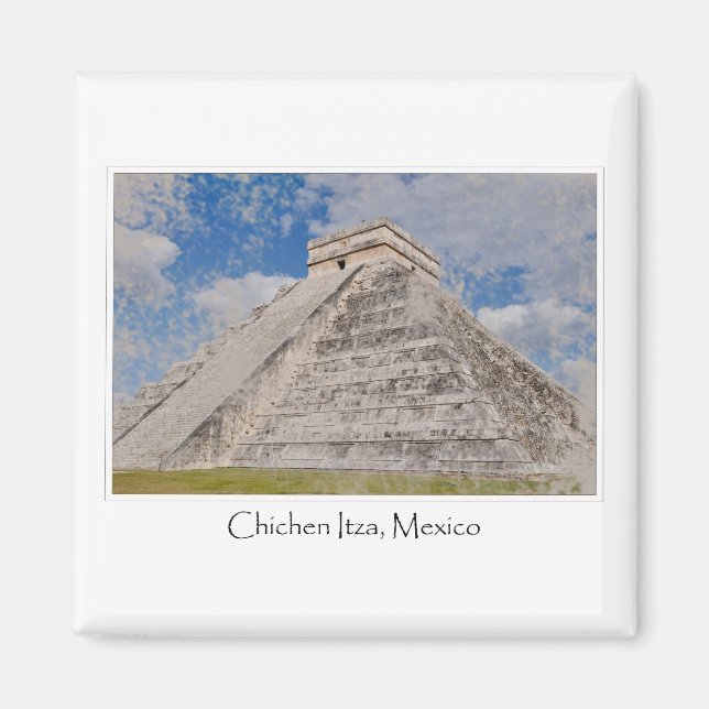 Chichen Itza Mayan Tempel in Mexiko Magnet (Vorne)