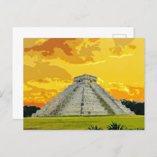 Chichen Itza Mexico Pyramid Antike Architektur Postkarte