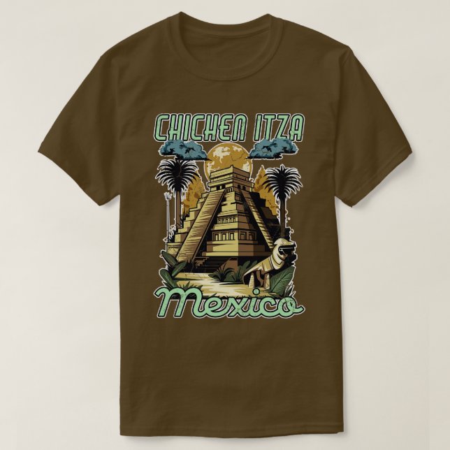 Chichen Itza Mexico Pyramids T-Shirt (Design vorne)