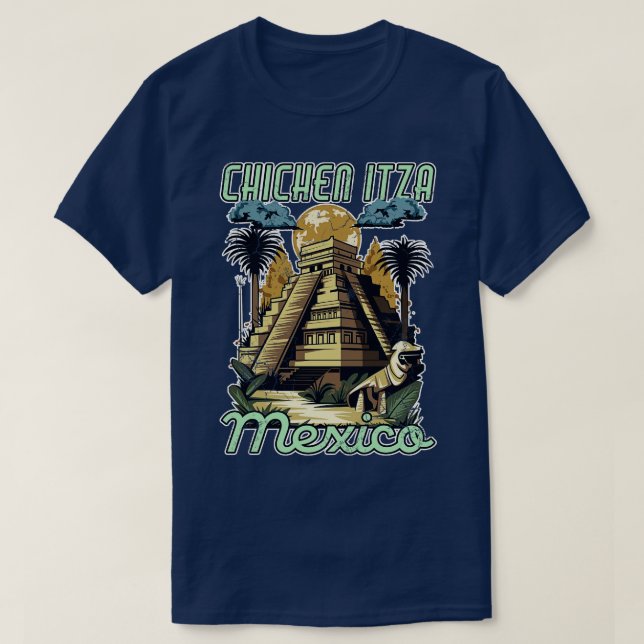 Chichen Itza Mexico Pyramids T-Shirt (Design vorne)