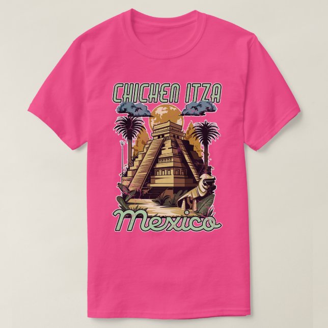 Chichen Itza Mexico Pyramids T-Shirt (Design vorne)