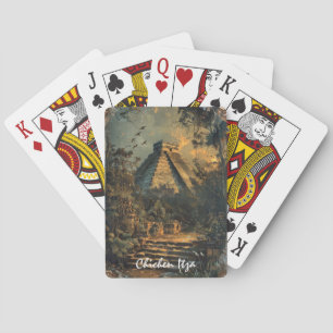 Chichen Itza Mexico Vintage Travel Artwork Spielkarten