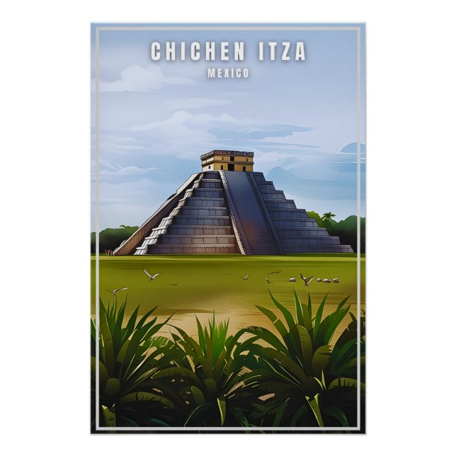 Chichen Itza Mexicos Reisekunstausgabe-Poster Poster (Vorderseite)