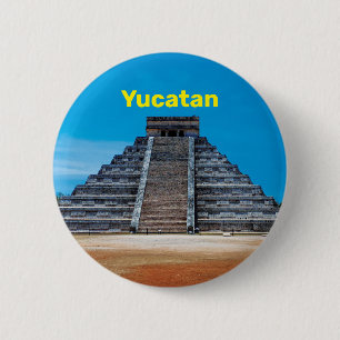Chichen Itza Pyramid Button-Taste Button