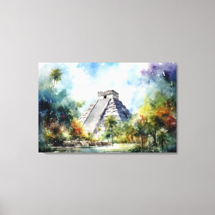Chichen Itza, Stretched Canvas Print Leinwanddruck