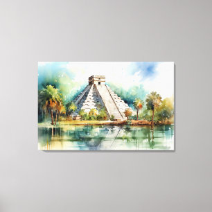 Chichen Itza, Stretched Canvas Print Leinwanddruck