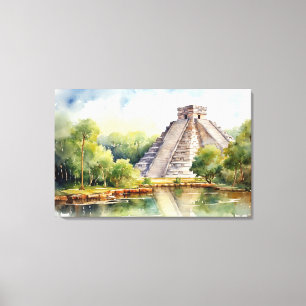 Chichen Itza, Stretched Canvas Print Leinwanddruck