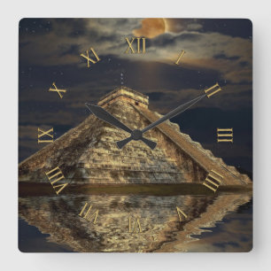 Chichen Itza Tempel-berühmte Plätze - das Mayans Quadratische Wanduhr